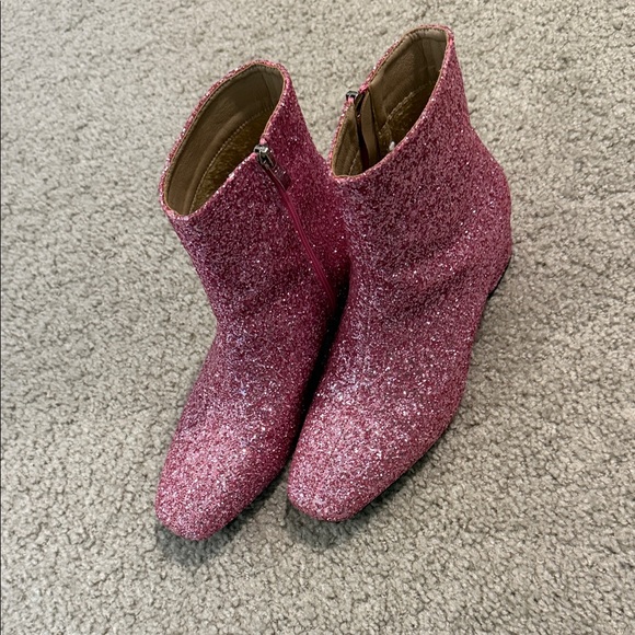 Pink Glitter Ankle Boots - Picture 2 of 2